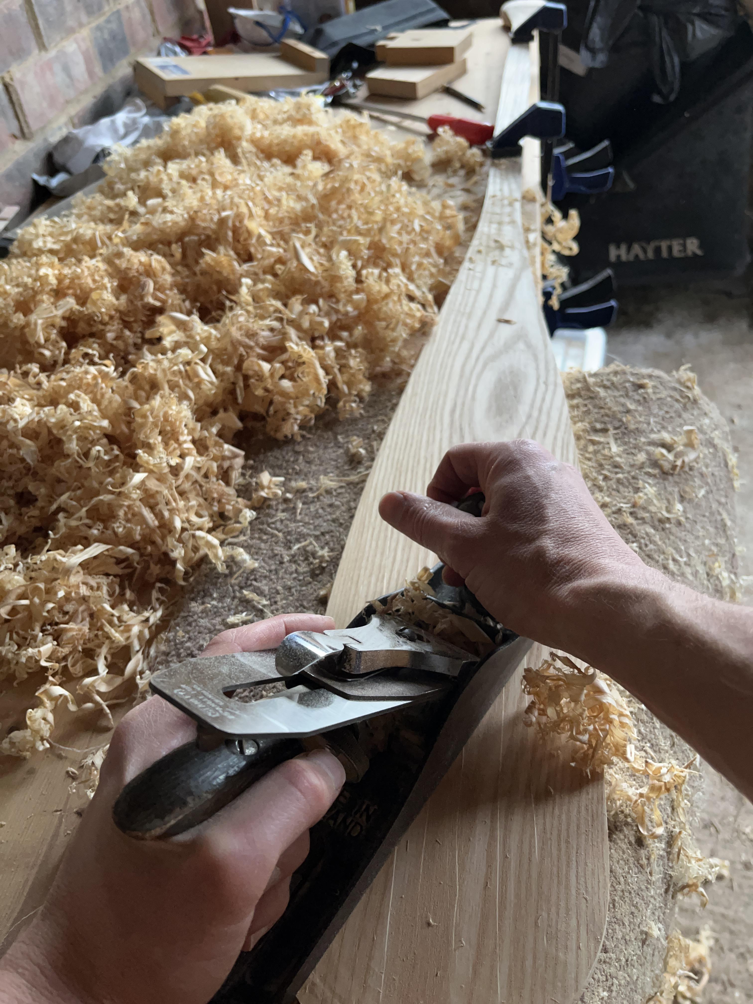 Planing the blade